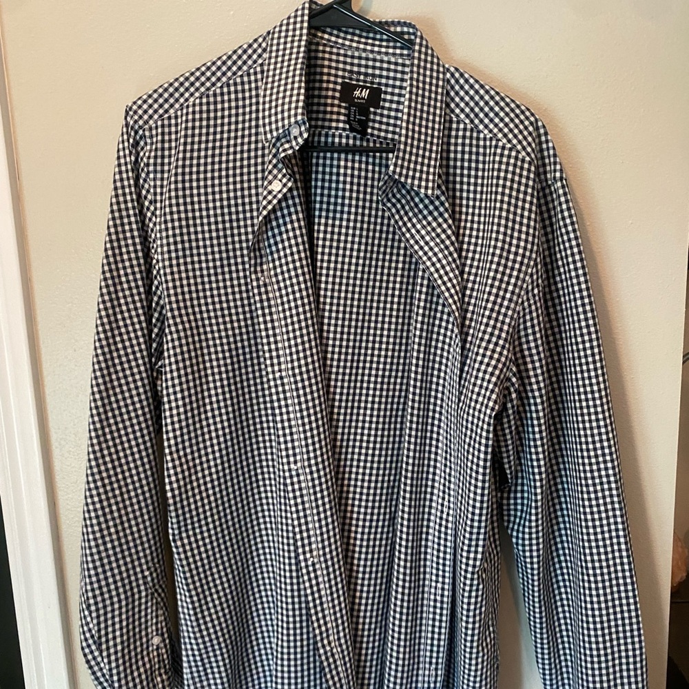 H&M mens dress shirt size L